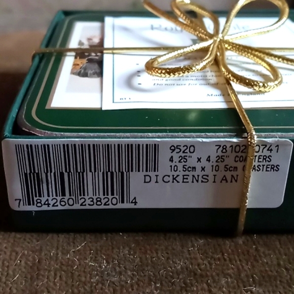 Coasters Set - Dickens Scenes 4-1/8" square - Picture 3 of 3